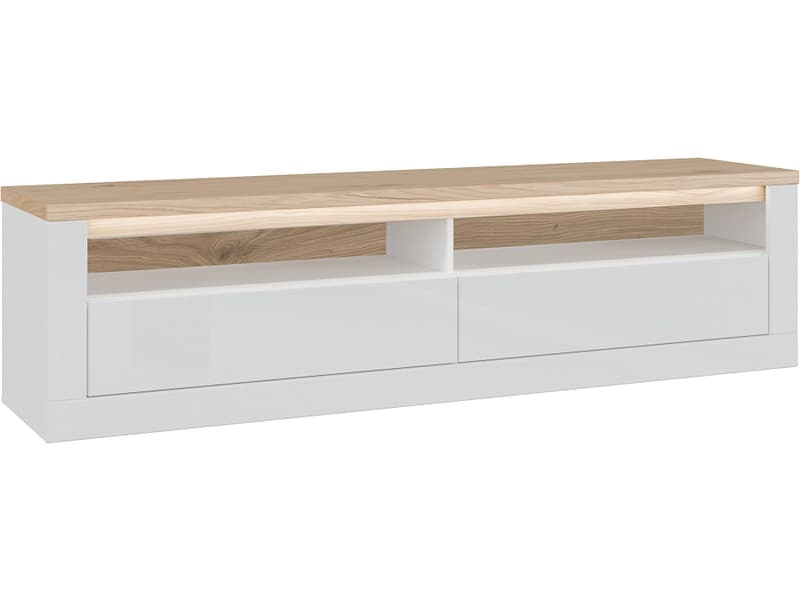 TV-Möbel DURAOAK 180.5cm weiss glänzend