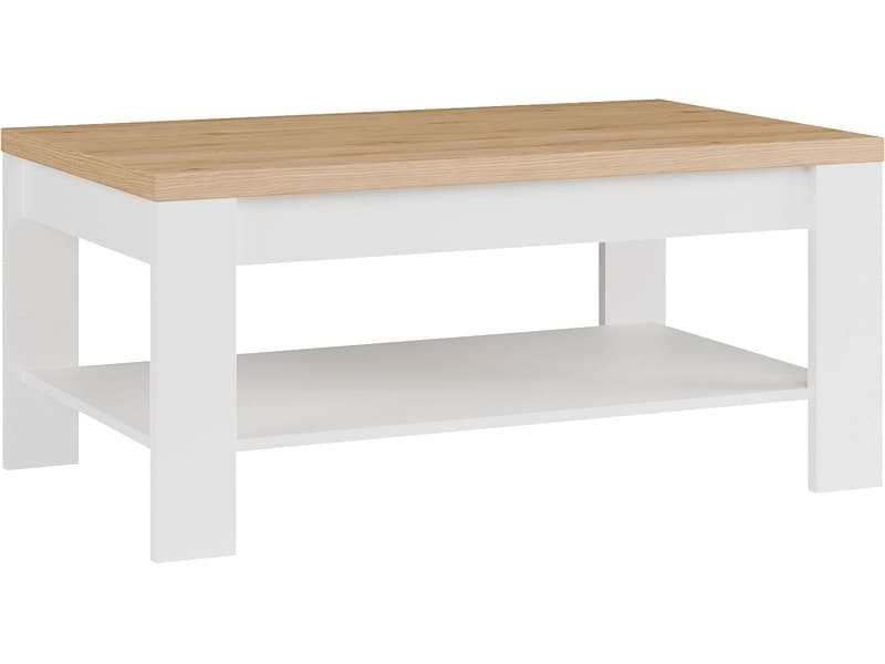 Couchtish DURAOAK 60x100x45.7cm weiss glänzend