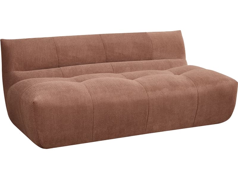 Vakuum-3-Sitzer-Sofa FLOOYO LUCCIO Cord-Stoff terrakotta