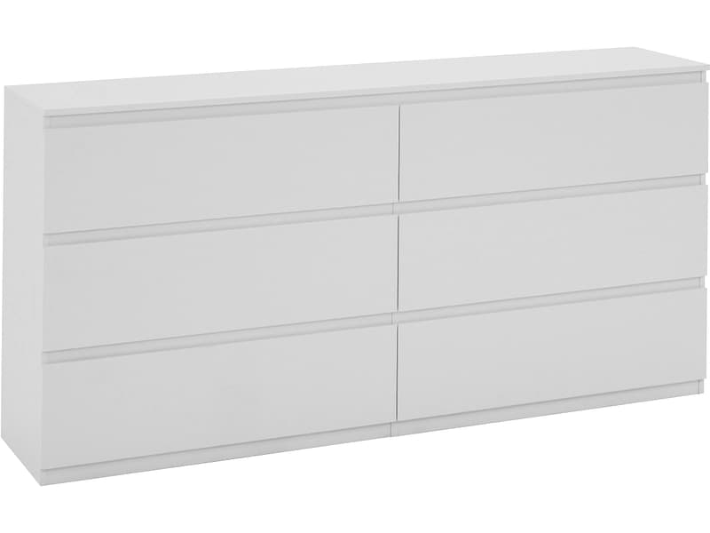 Kommode CHEAPER 6 Schubladen 39.5x140x72cm weiss dekor