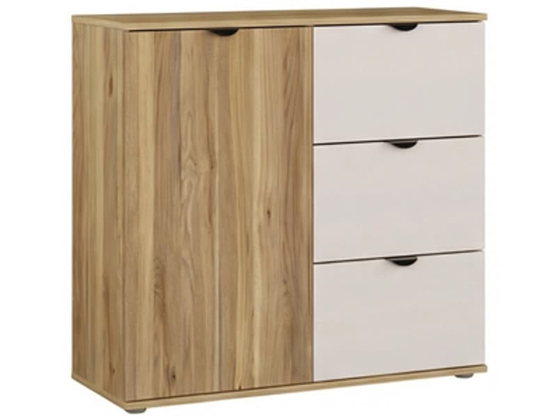 Kommode SUMICA 1 Tür 3 Schubladen 34.8x89.9x84.9cm holz dekor