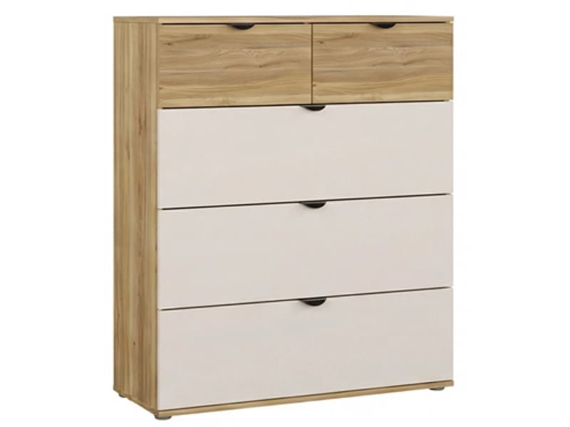 Kommode SUMICA 5 Schubladen 34.8x89.9x107.3cm holz dekor