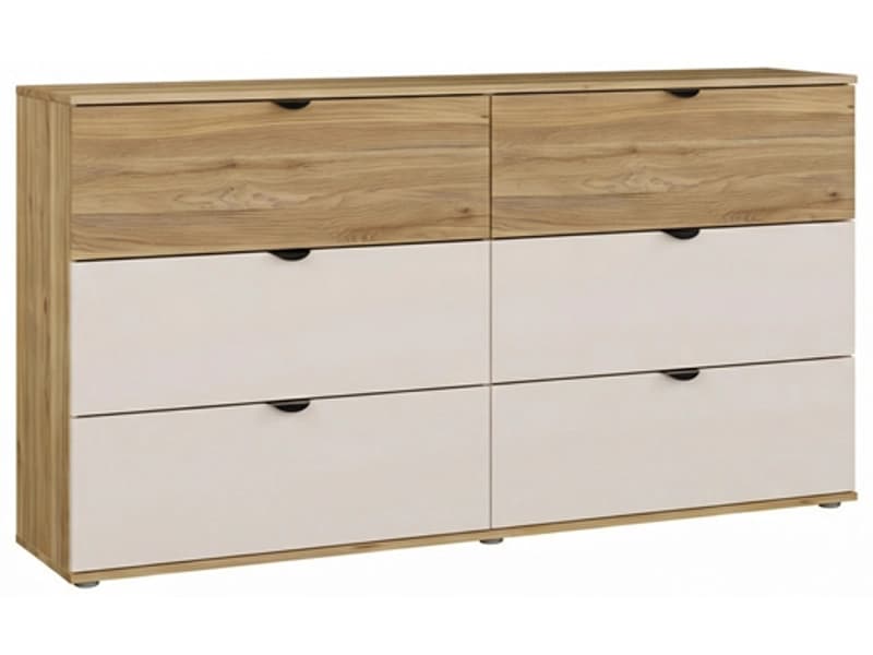 Kommode SUMICA 6 Schubladen 34.8x159.4x84.9cm holz dekor