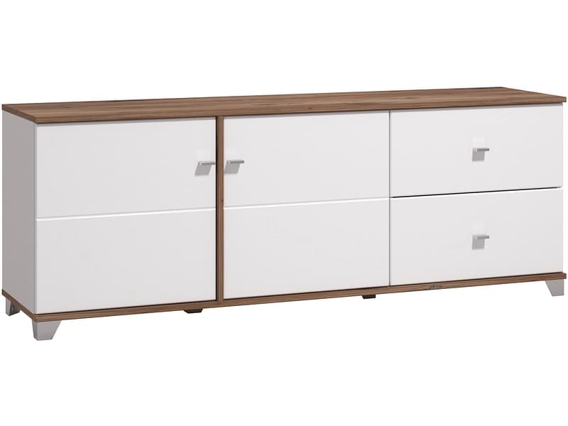 TV-Möbel BURGUNDY 162cm weiss glänzend