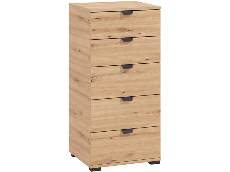 Kommode DUERO 5 Schubladen 40x45x95cm artisan eiche melamin