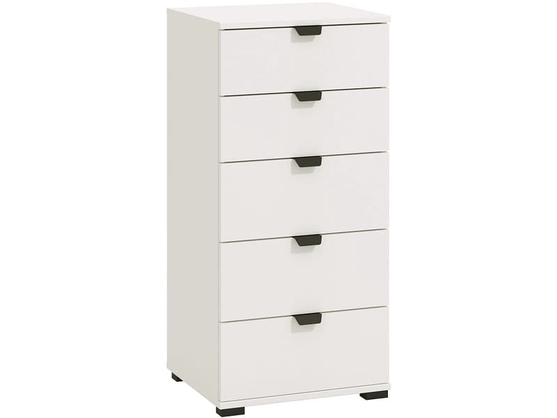 Kommode DUERO 5 Schubladen 40x45x95cm weiss melamin