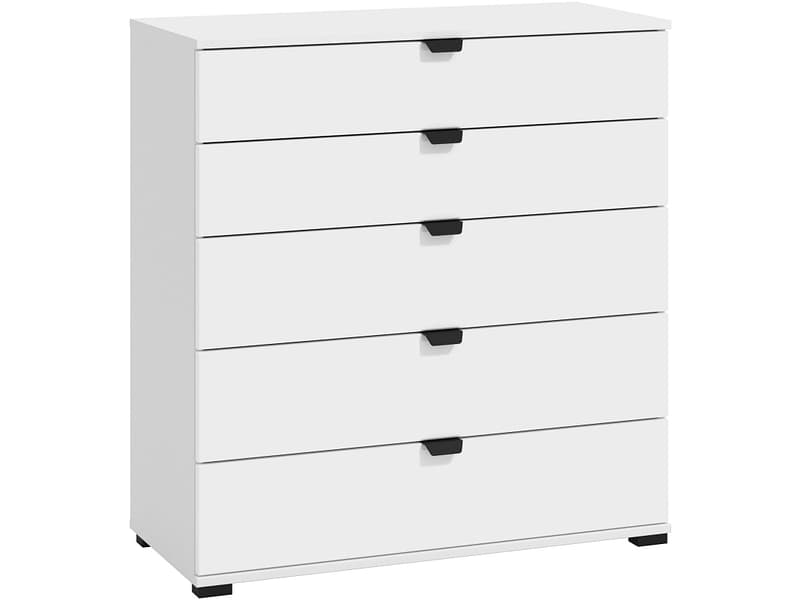 Kommode DUERO 5 Schubladen 40x90x95cm weiss melamin
