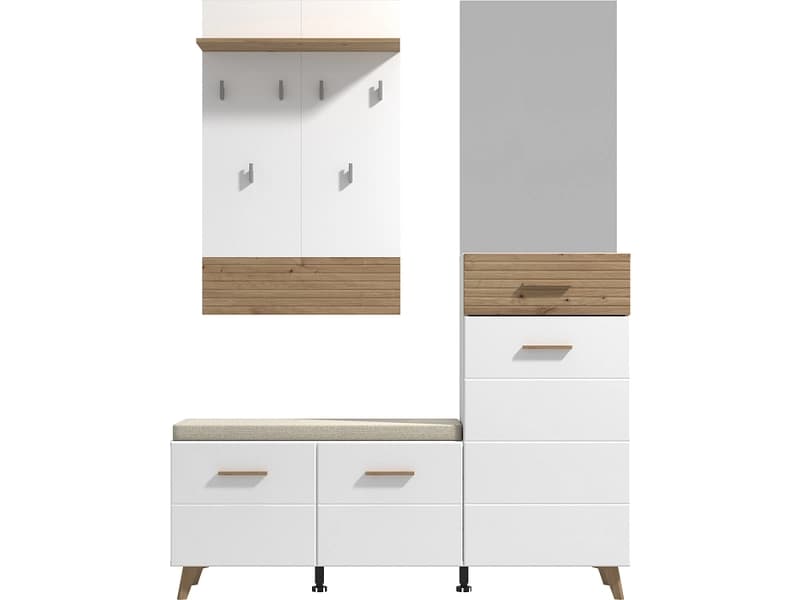 Garderobe DALIA 141x35x189.5cm weiss