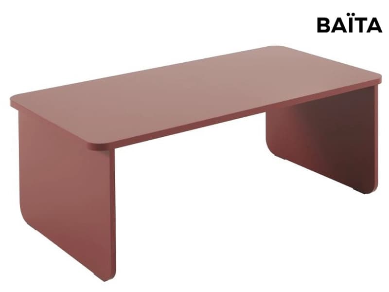 BAÏTA Couchtish AKKA 50x100x35cm bordeau