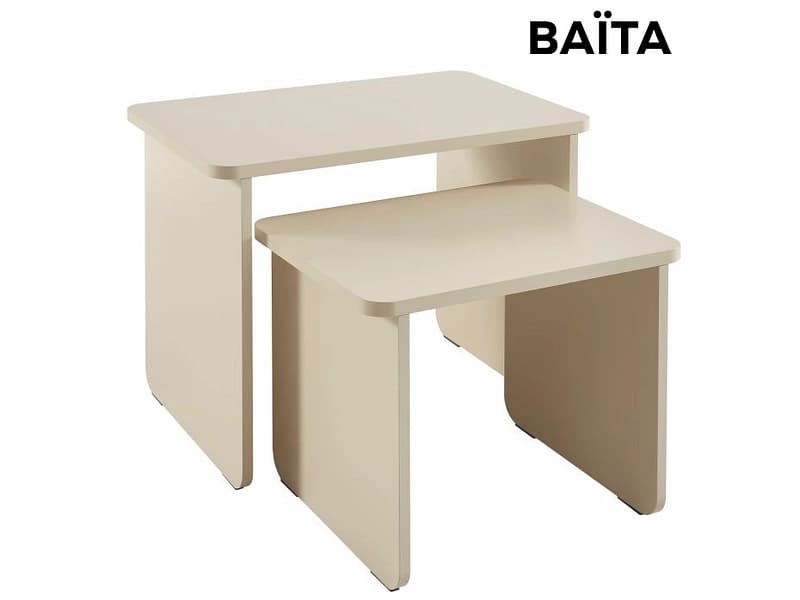 BAÏTA Set für Couchtische AKKA 39.5x60x44cm beige