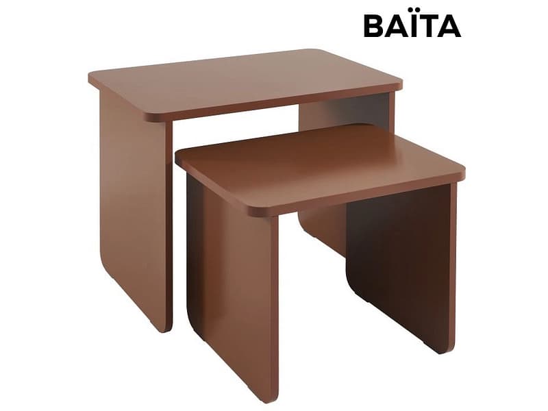 BAÏTA Set für Couchtische AKKA 39.5x60x44cm schoko