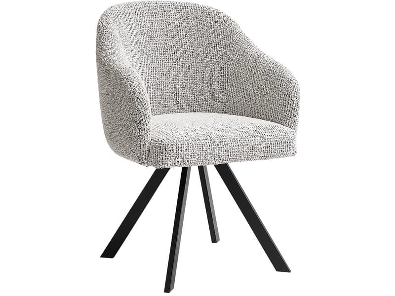 BOBOCHIC Stuhl SOPHIE Stoff hellgrau