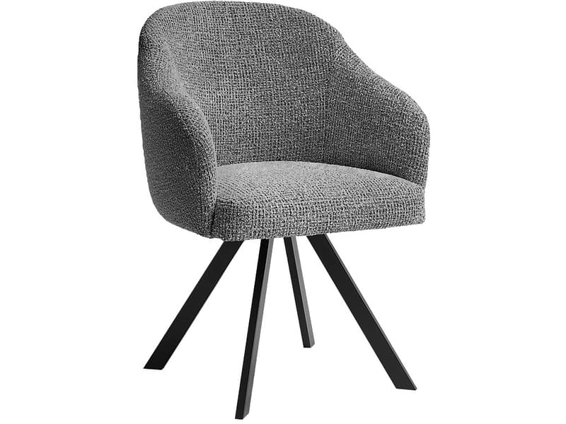 BOBOCHIC Stuhl SOPHIE Stoff dunkelgrau