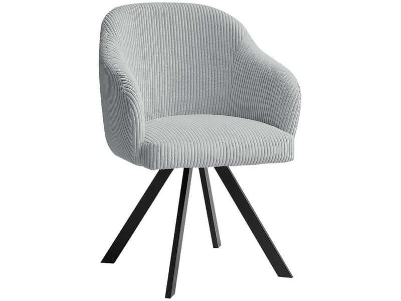 BOBOCHIC Stuhl SOPHIE Stoff hellgrau