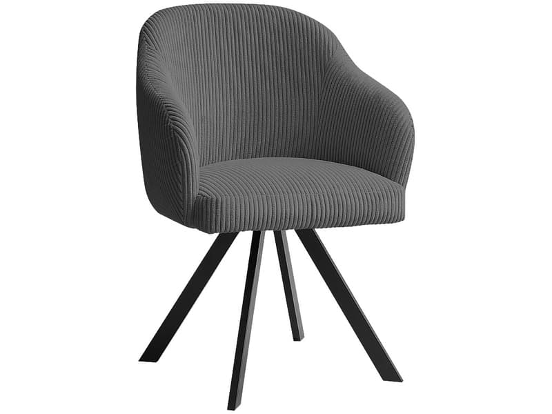 BOBOCHIC Stuhl SOPHIE Stoff dunkelgrau