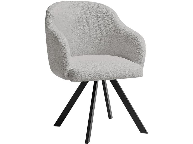 BOBOCHIC Stuhl SOPHIE Stoff hellgrau