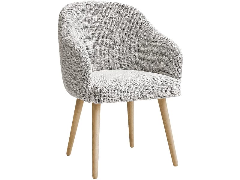 BOBOCHIC Stuhl SOPHIE Stoff hellgrau