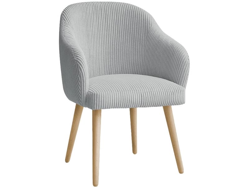 BOBOCHIC Stuhl SOPHIE Stoff hellgrau
