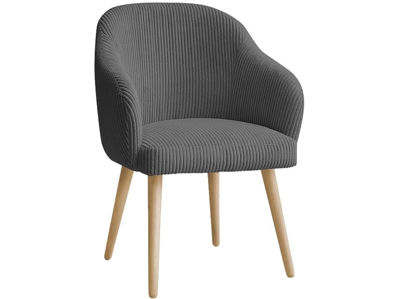 BOBOCHIC Stuhl SOPHIE Stoff dunkelgrau