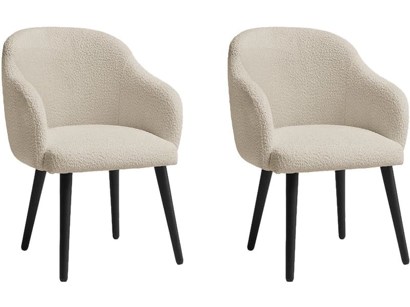 BOBOCHIC Set mit 2 Stühlen SOPHIE Stoff beige