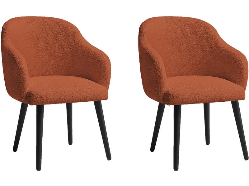 BOBOCHIC Set mit 2 Stühlen SOPHIE Stoff orange