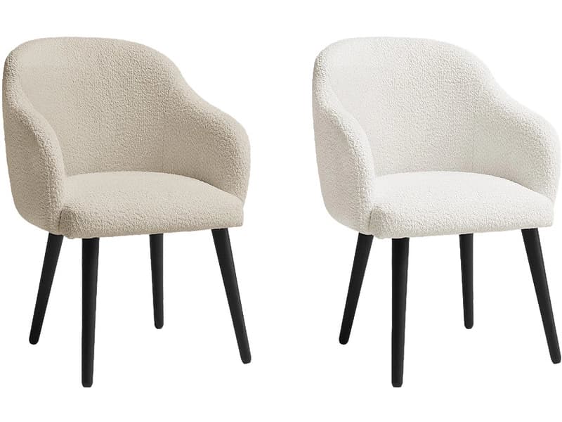 BOBOCHIC Set mit 2 Stühlen SOPHIE Stoff beige