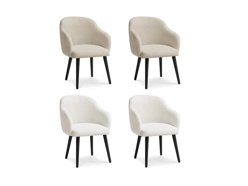 BOBOCHIC Set mit 4 Stühlen SOPHIE Stoff beige