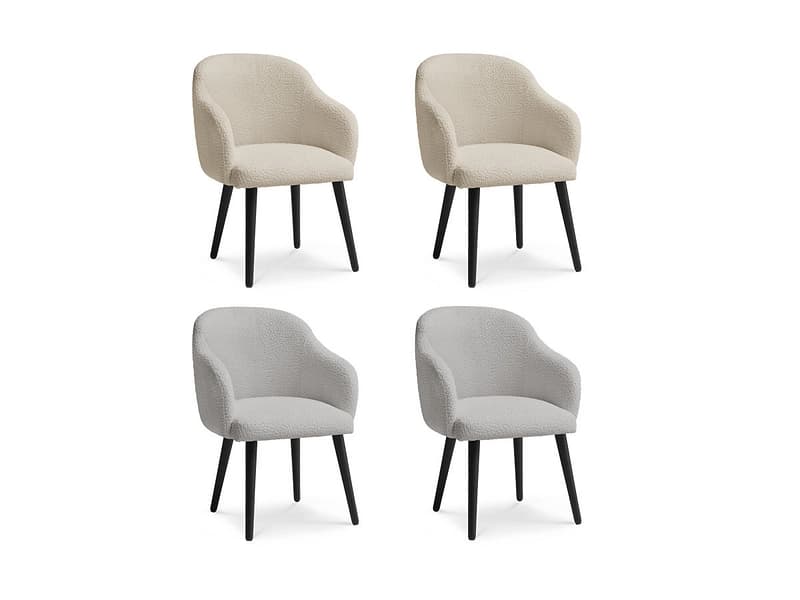 BOBOCHIC Set mit 4 Stühlen SOPHIE Stoff beige