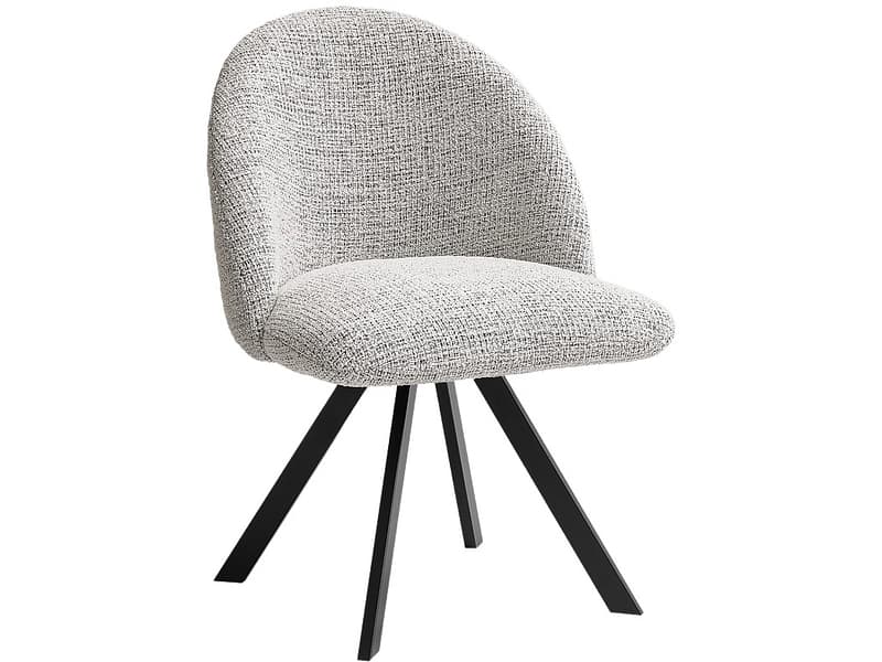 BOBOCHIC Stuhl LALIE Stoff hellgrau