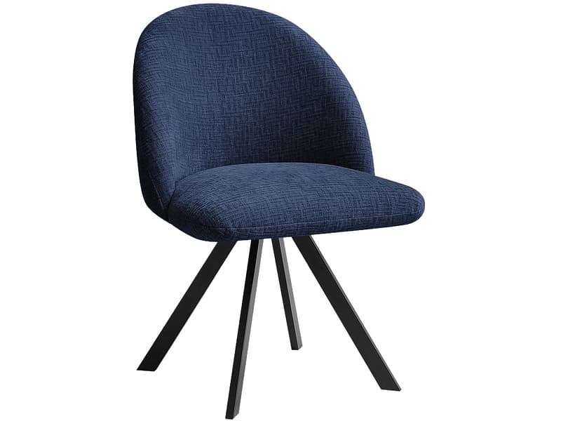 BOBOCHIC Stuhl LALIE Stoff dunkelblau