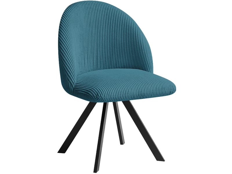 BOBOCHIC Stuhl LALIE Stoff dunkelblau