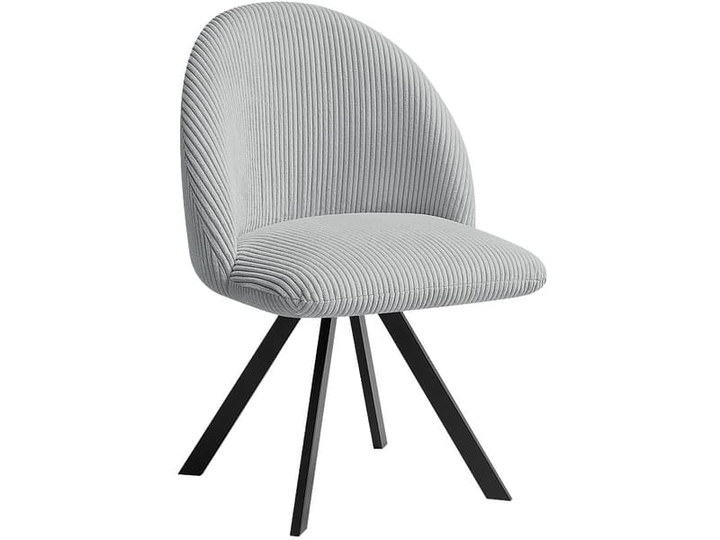 BOBOCHIC Stuhl LALIE Stoff hellgrau