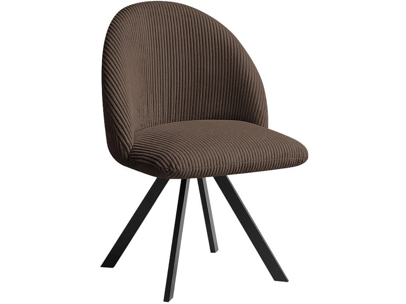 BOBOCHIC Stuhl LALIE Stoff rotbraun