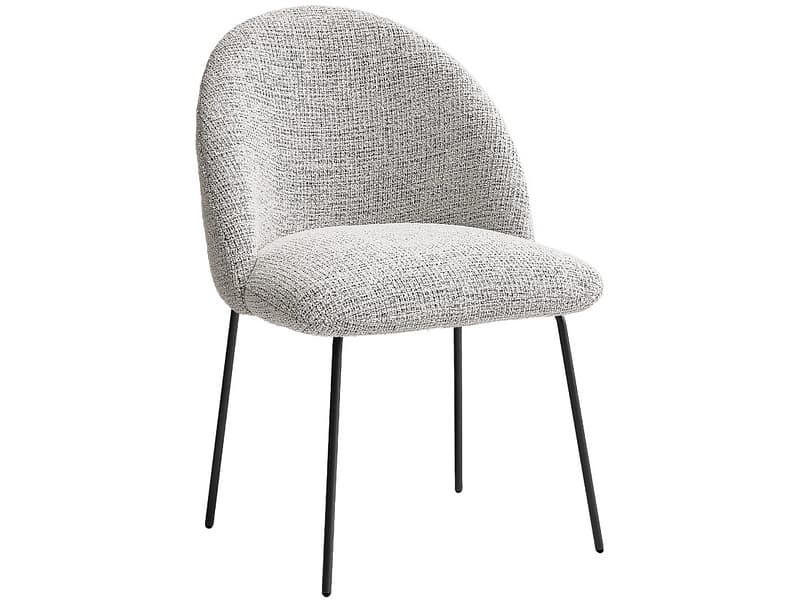 BOBOCHIC Stuhl LALIE Stoff hellgrau
