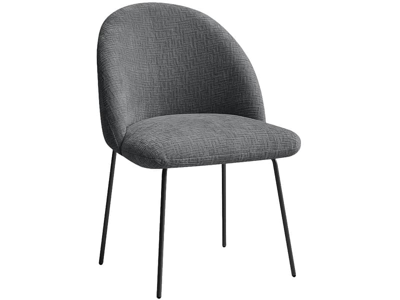 BOBOCHIC Stuhl LALIE Stoff dunkelgrau