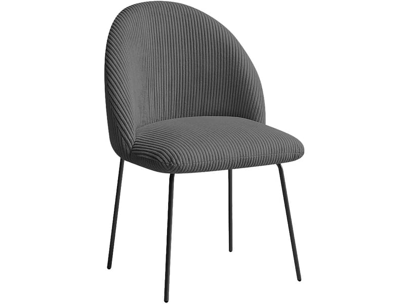 BOBOCHIC Stuhl LALIE Stoff dunkelgrau