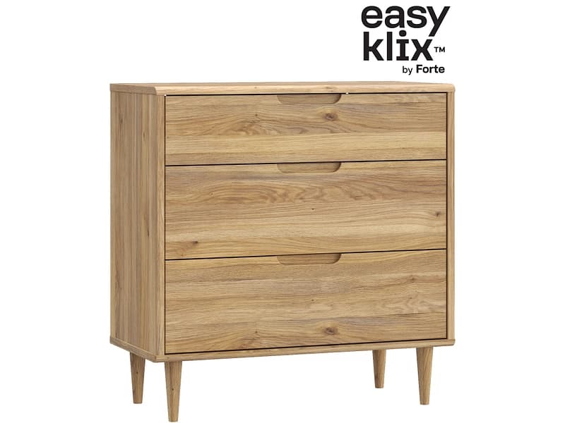 Kommode EASYKLIX SHERBROOKE 3 Schubladen 43x89.9x93cm eiche dekor