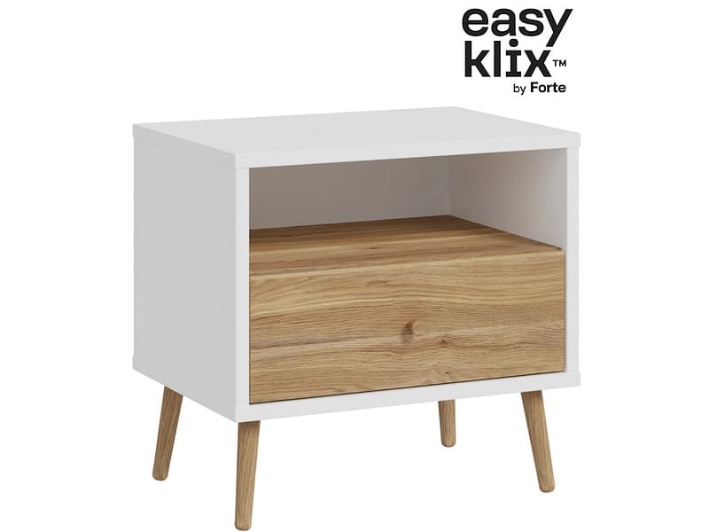 Nachttisch EASYKLIX HARLLSON 1 Schublade 59.8x41.5x57.7cm weiss dekor