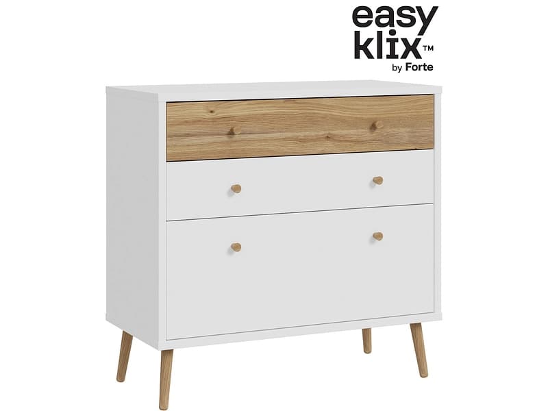 Kommode EASYKLIX HARLLSON 3 Schubladen 41.5x89.8x86.5cm weiss dekor