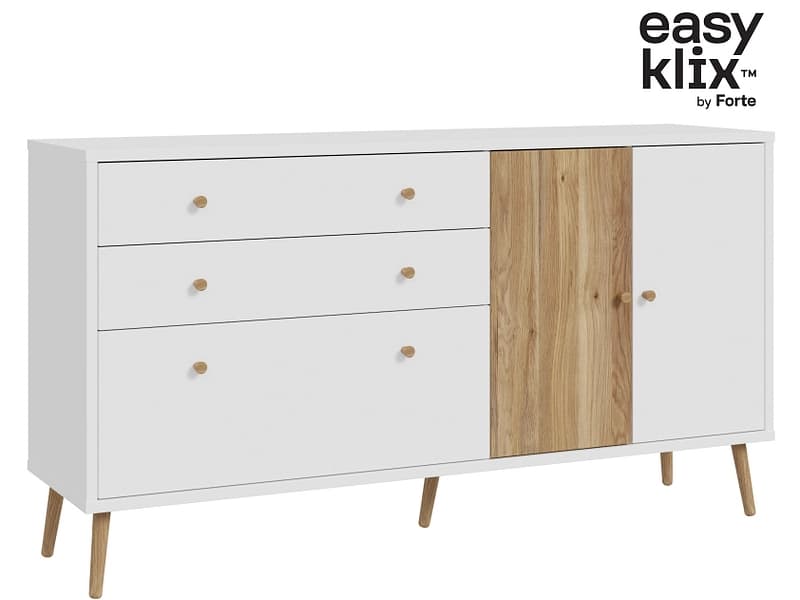 Kommode EASYKLIX HARLLSON 3 Türen 2 Schubladen 41.5x159.2x86.5cm weiss dekor