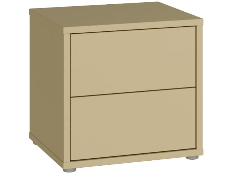 Nachttisch ALICE SPRINGS 2 Schubladen 49.8x41.5x47.9cm gelb dekor