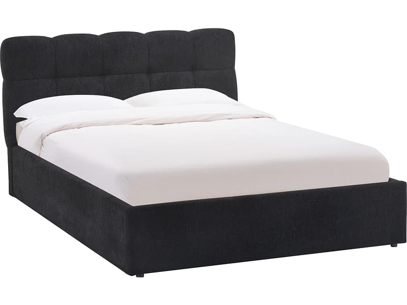 Kastenbett TANGO 140x200cm stoff schwarz