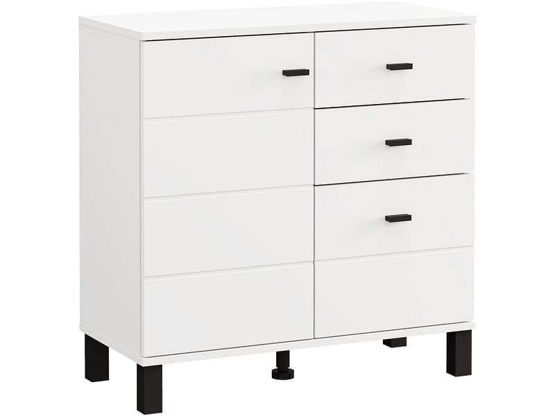Kommode ALMOND 1 Tür 3 Schubladen 35x77x77.5cm weiss melamin