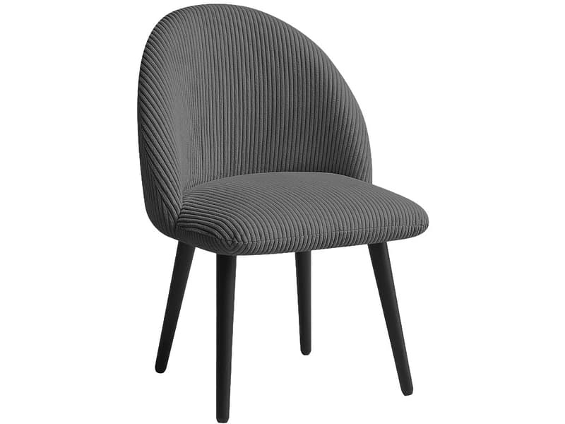 BOBOCHIC Stuhl LALIE Stoff dunkelgrau
