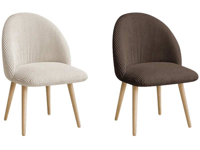BOBOCHIC Set mit 2 Stühlen LALIE Stoff beige