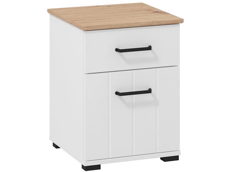 Nachttisch ALBA 1 Schublade 41x40.5x53.5cm weiss melamin