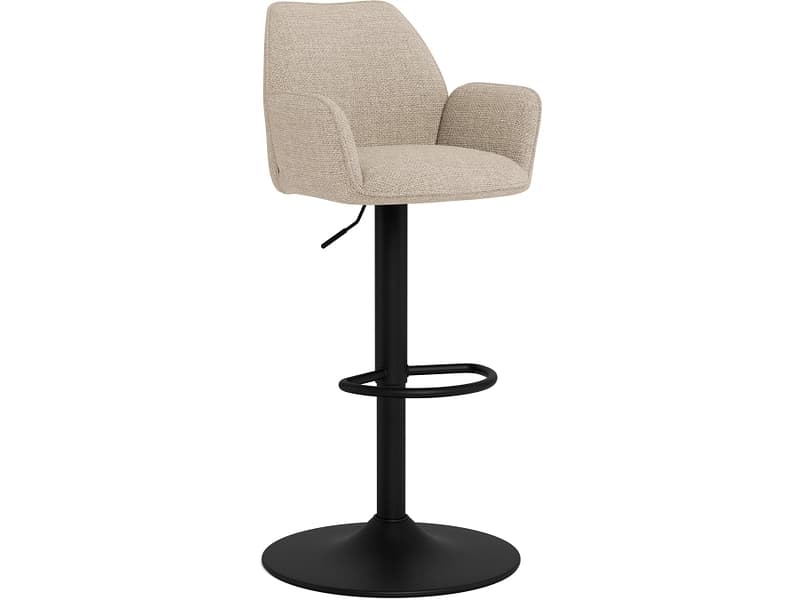 Einstellbarer Barhocker GLENDA stoff beige