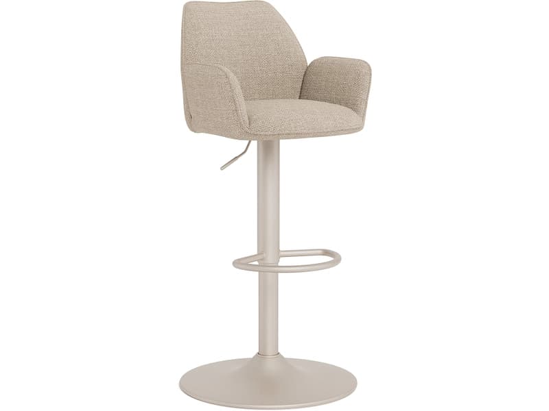 Einstellbarer Barhocker GLENDA stoff beige