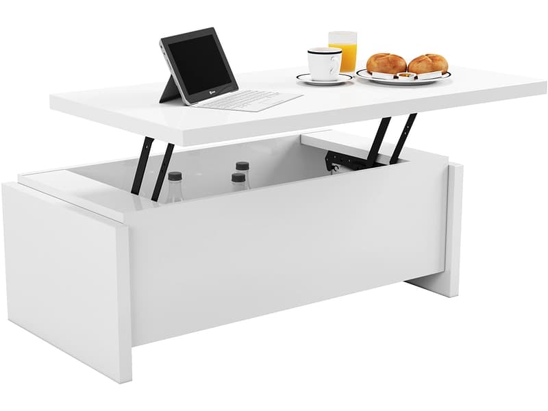 CIANN Couchtish PULP 60x118x46cm weiss lackiert