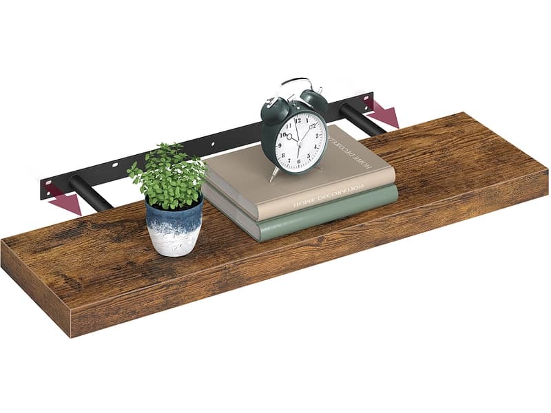 Wandregal SONGMICS RUSTIK 80x20x3.8cm vintage braun